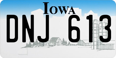 IA license plate DNJ613