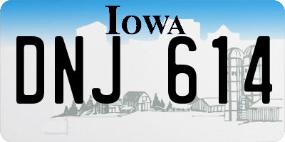 IA license plate DNJ614