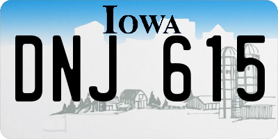 IA license plate DNJ615