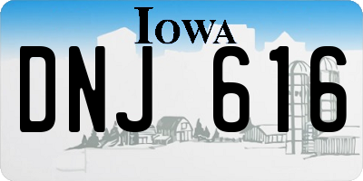 IA license plate DNJ616