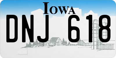 IA license plate DNJ618