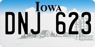 IA license plate DNJ623