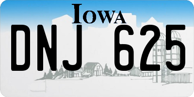 IA license plate DNJ625