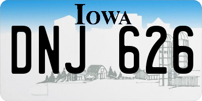 IA license plate DNJ626
