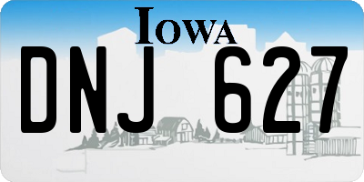 IA license plate DNJ627