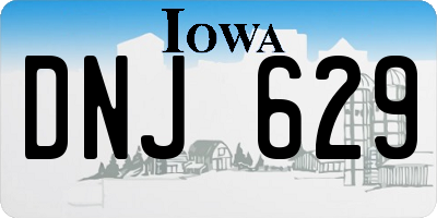 IA license plate DNJ629