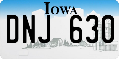 IA license plate DNJ630