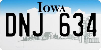 IA license plate DNJ634