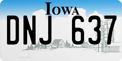 IA license plate DNJ637
