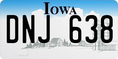 IA license plate DNJ638