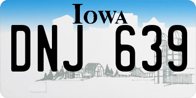 IA license plate DNJ639