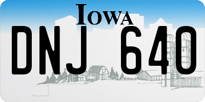 IA license plate DNJ640
