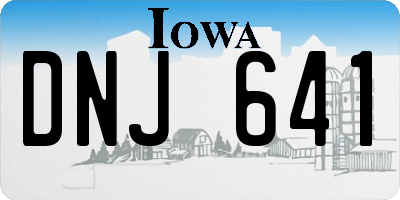 IA license plate DNJ641