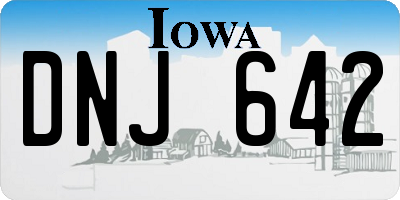 IA license plate DNJ642