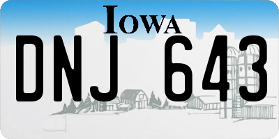 IA license plate DNJ643