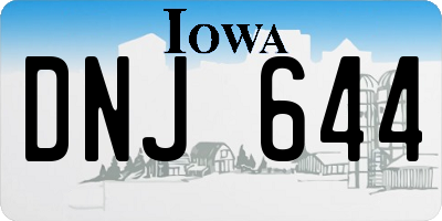 IA license plate DNJ644