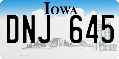 IA license plate DNJ645