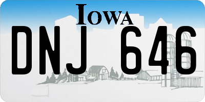 IA license plate DNJ646