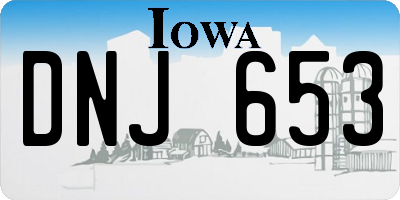 IA license plate DNJ653
