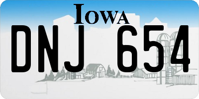 IA license plate DNJ654