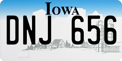 IA license plate DNJ656
