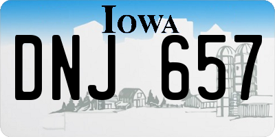 IA license plate DNJ657