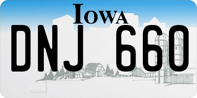 IA license plate DNJ660