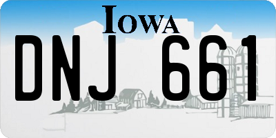 IA license plate DNJ661