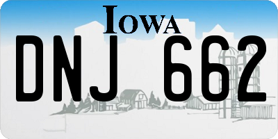 IA license plate DNJ662