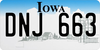 IA license plate DNJ663