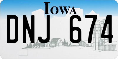 IA license plate DNJ674
