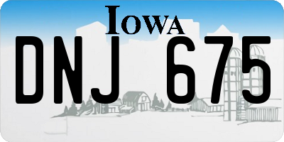 IA license plate DNJ675
