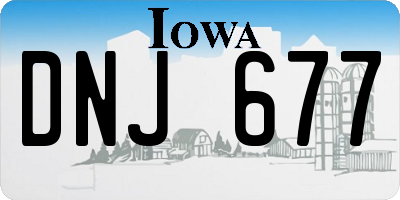 IA license plate DNJ677