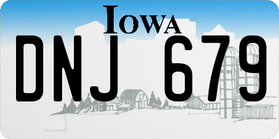 IA license plate DNJ679