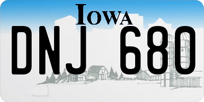 IA license plate DNJ680