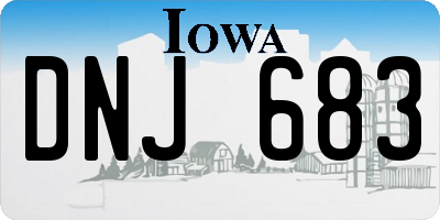 IA license plate DNJ683