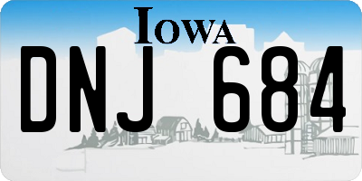 IA license plate DNJ684
