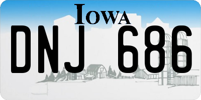 IA license plate DNJ686
