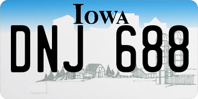 IA license plate DNJ688