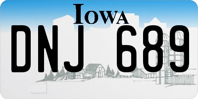IA license plate DNJ689