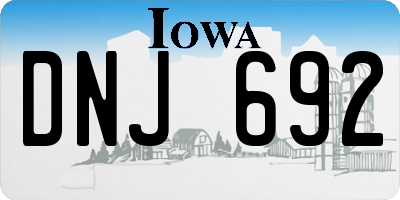 IA license plate DNJ692