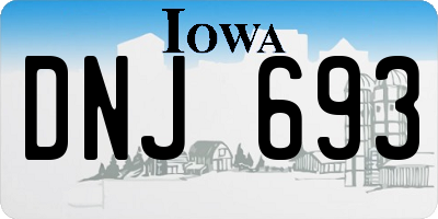 IA license plate DNJ693