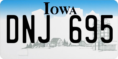 IA license plate DNJ695