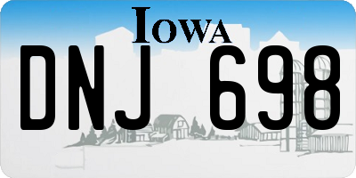 IA license plate DNJ698