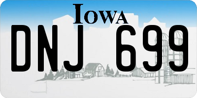 IA license plate DNJ699