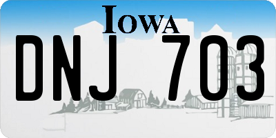 IA license plate DNJ703