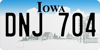 IA license plate DNJ704
