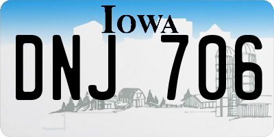 IA license plate DNJ706