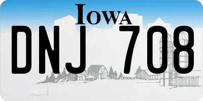 IA license plate DNJ708