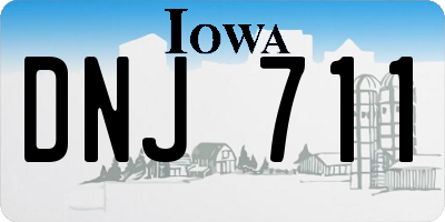 IA license plate DNJ711